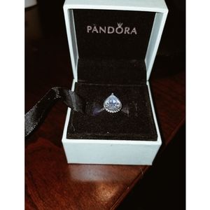 Pandora Silver Teardrop Ring, Clear CZ